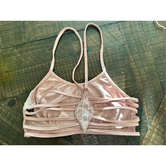 POL Pink and White Bralette Size Small - Picture 2 of 3